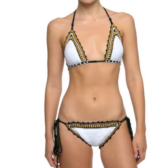 AM VIBE Swim Ipanema White Crochet String Bikini Set Nwt Poshmark